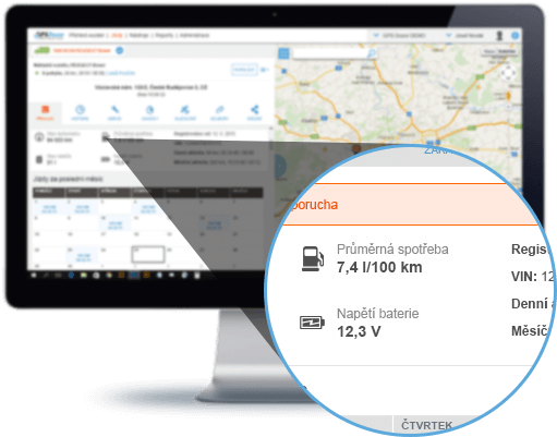 Fuel consumption and refueling tracking | GPSdozor.cz